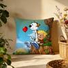Stylish CCalvin and Hobbesful Cushion Cover Versatile DoubleSided Pillow Case Fit for Sofa Bed Car  Daily Decor