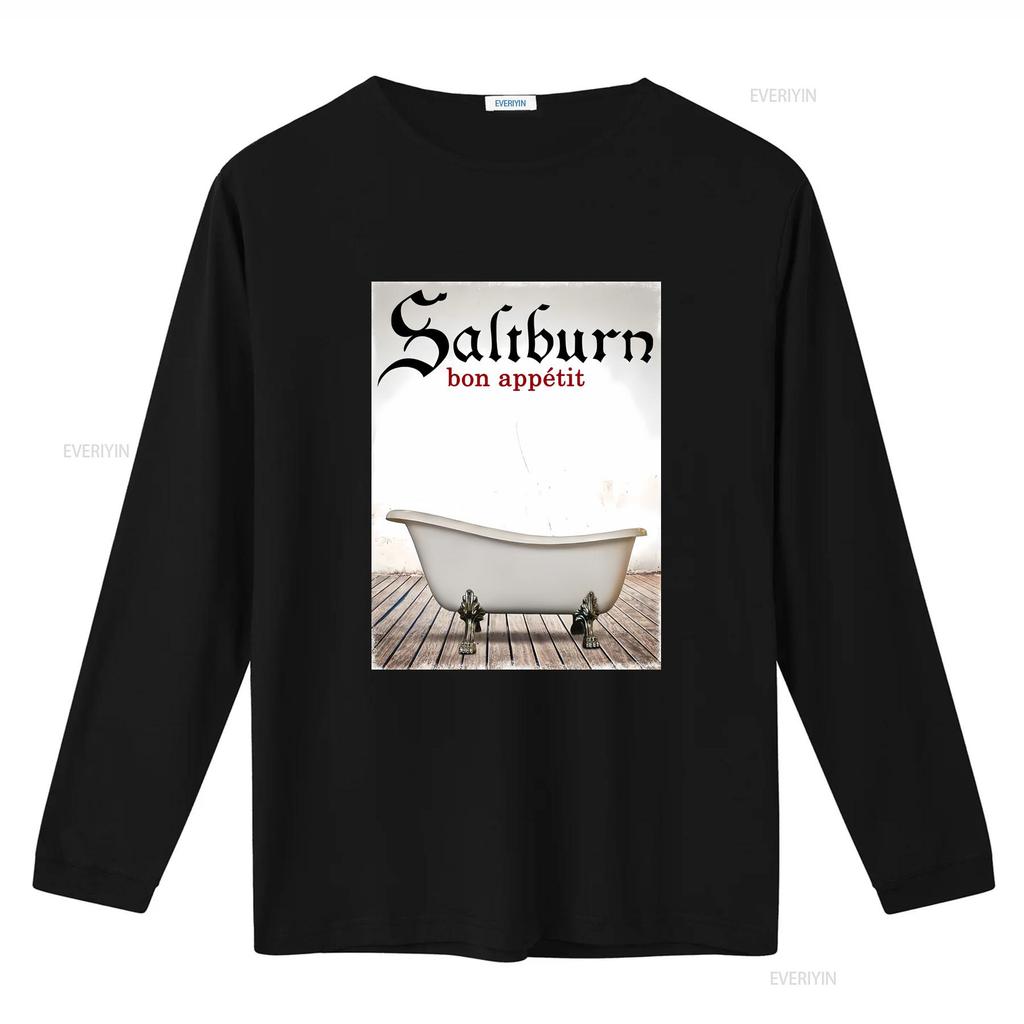 Saltburn 'Bon Appétit' T Shirt vintage Washed Slightly Casual Breathable Soft Versatile Stretched fashion graphic