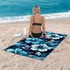 1pc Tropical Blue Hibiscus Flower Print Quick Dry Lightweight Breathable Comfortable Beach Towel for Summer Pool and Outdoor