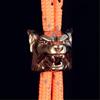 Paracord Pendant Brass Wolf Head Adornment for Adventure Seekers Keychain Charm Unique Backpack Hanging Ornament
