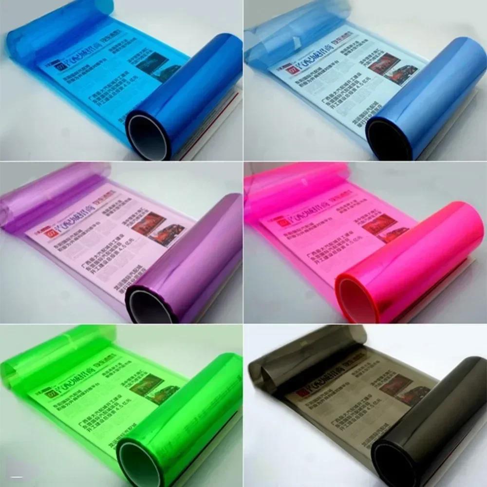 Car Tint Film Lens Vinyl Wrap Car Stickers Smoke Dark Black Blue Red Transparent for Car Auto Headlight Taillight Fog Light