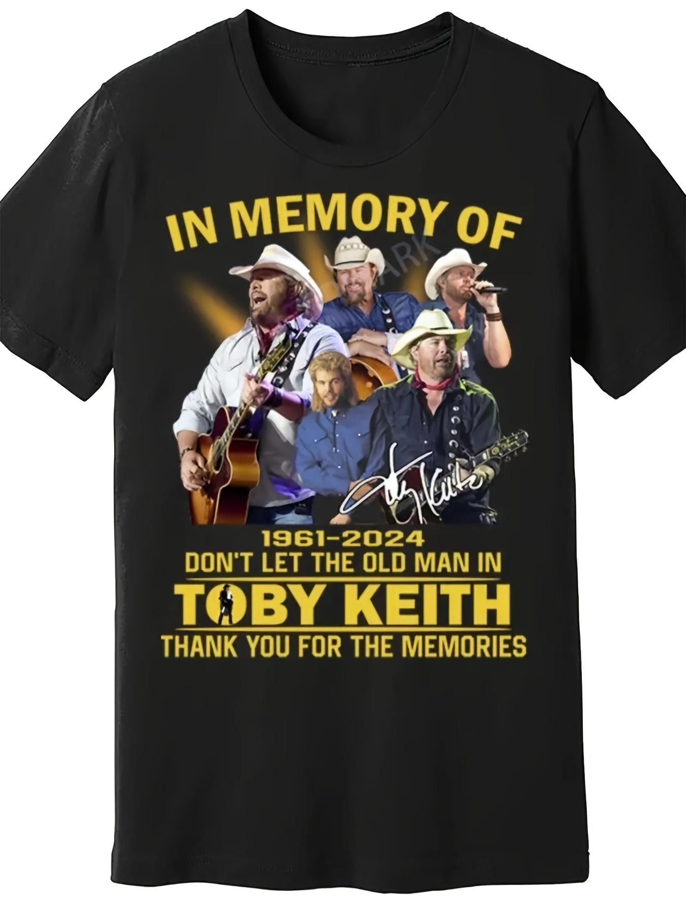 Mens black souvenir country music tshirtshort sleeve band print four seasons casual music fans clothing band members nostalgi M