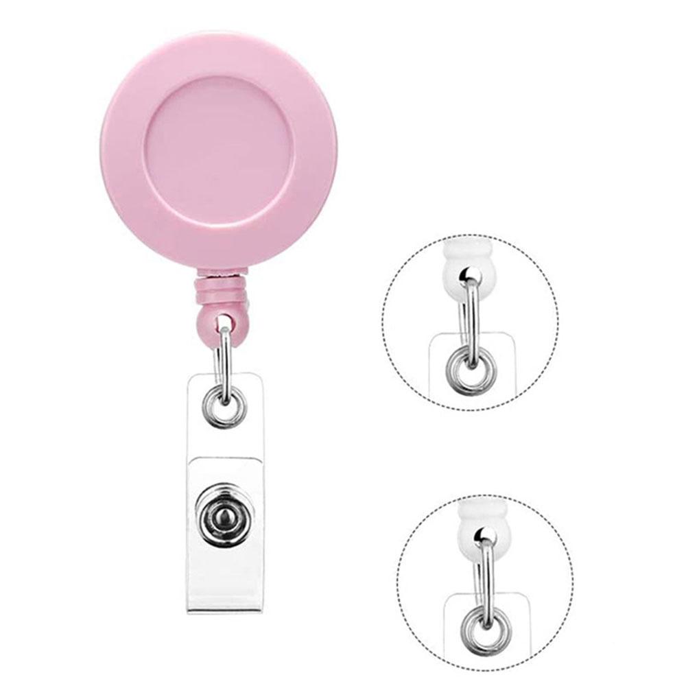 Office Supplies Exhibition Badge Holder ID Name Card Pull Buckle Retractable Badge Reel Badge Clip