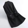 2025 Winter Women's Korean Style Double-Sided Wool Cashmere Mid-Length Loose Coat