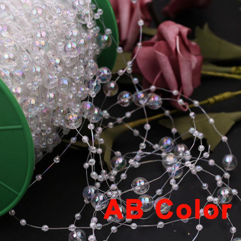 

2/5/10 метров нить искусственного жемчуга леска искусственные жемчужины нить 8+3 мм цепочка из бусин для рукоделия гирлянда цветы свадебный декор 2 Meters