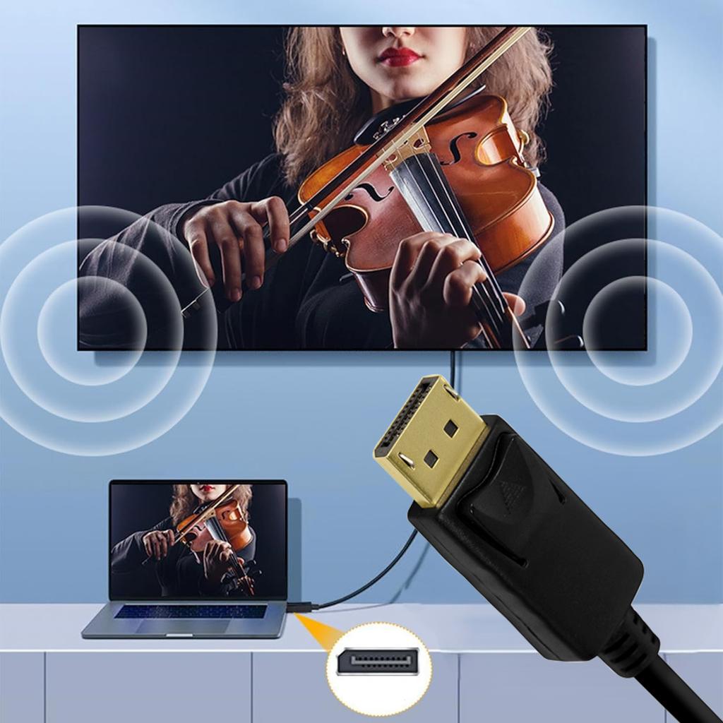 Logilink DisplayPort Cable, DP/M To HDMI-A/M, 4K/30 Hz, Black, 1 M