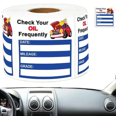 Car Oil Change Reminder Sticker 150 Sheets Oil Change Decals Stickers for Auto Easy-Peel Window Decoration Windscreen Decals