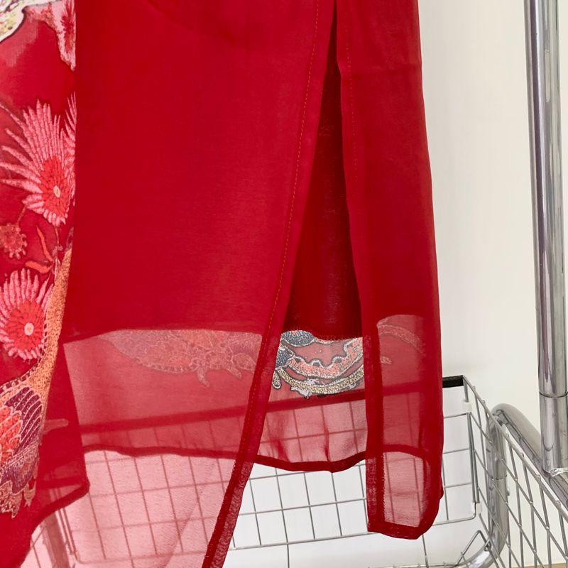 Spring and Summer New Arrival Mother Skirt Young Fake Two-Piece Dress Female Loose-Fitting Chinese Style Festive Half Sleeve Dress