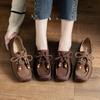 New Vintage Flat Shoes - Versatile Lace-up Single Shoes for Women