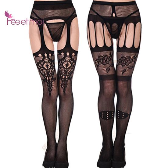 Sexy Pantyhose Enchanting Waist Curve Breathable Sleep Colthes Seamless Sexy Wear Long Mesh Lace Stocking Women Socks