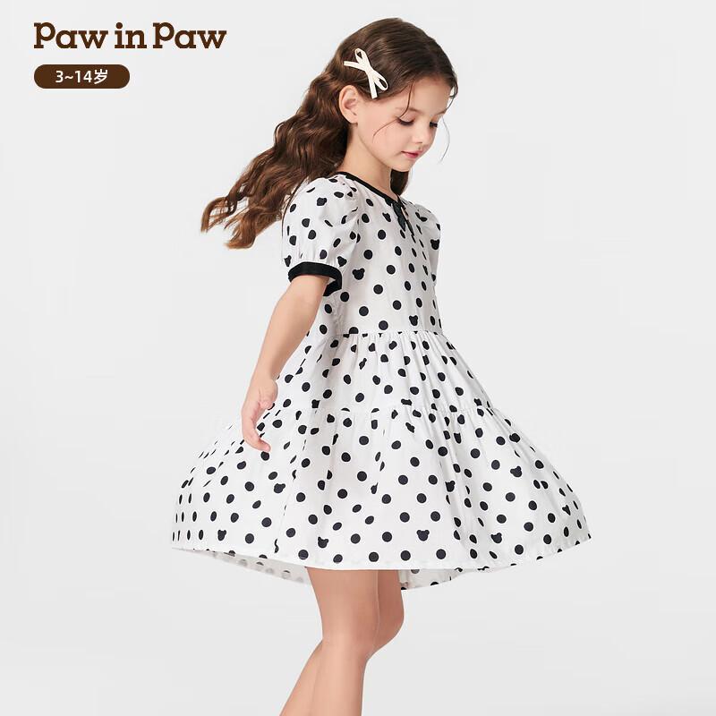 Девочковое сладкое платье в горошек с рюшами PawinPaw 110