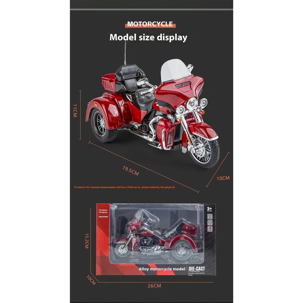 1/9 DAVIDSON Alloy Die Cast Motorcycle Model Simulation Sound Light Children's Toys Boys Birthday Gift