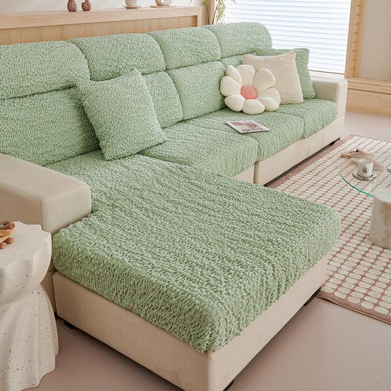 Sofa Cover All-Inclusive Universal Seersucker Cream Wind Elastic Lazy Sofa Protective Cover