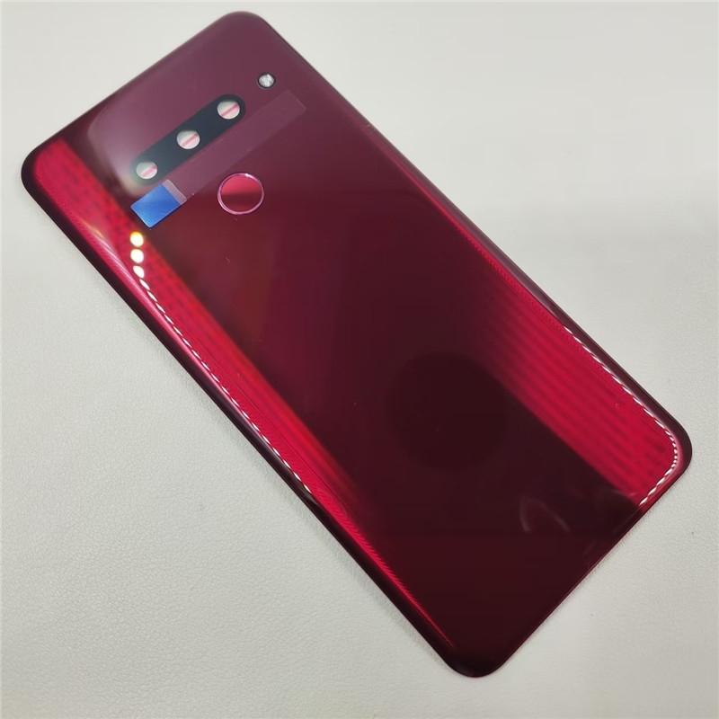 Battery Back Cover For LG G8 ThinQ 3 Holes Glass Rear Housing Back With Camera Frame + Fingerprint