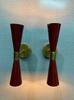 Mid Century Modern Wall Sconce: Italian Diabolo Brass Light