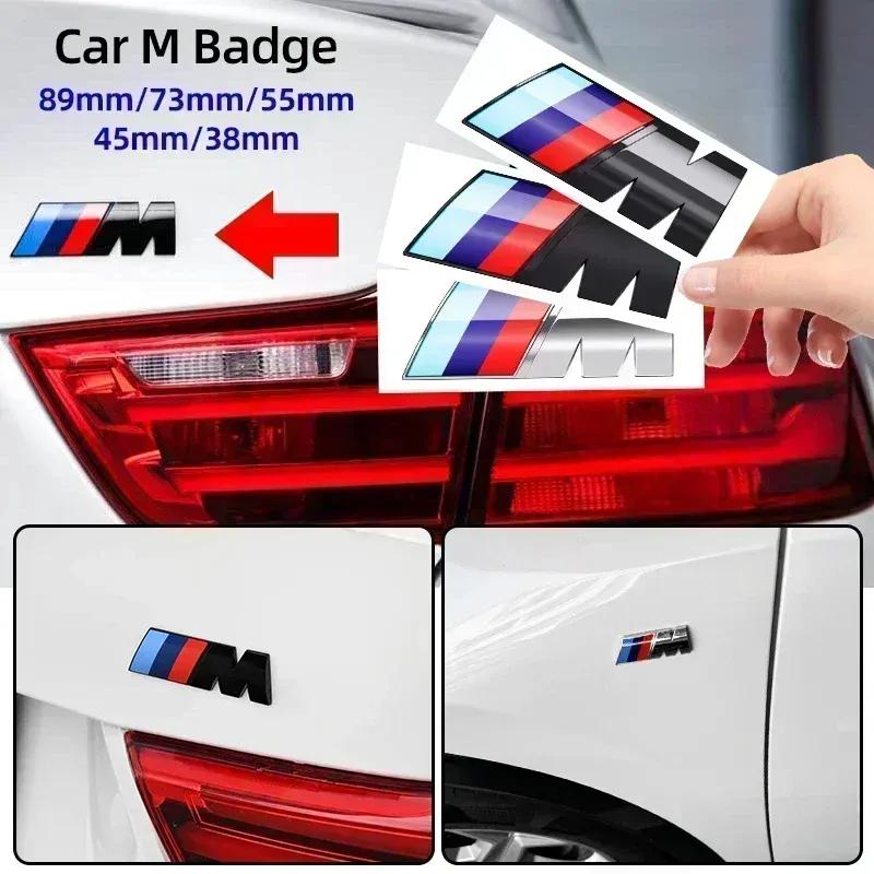 38mm 45mm 55mm 73mm 89mm 3D ABS Car Fender Side Emblem Sticker For BMW M M3 M5 F10 F30 F20 E28 E30 E34 E36 E39 E46 E91