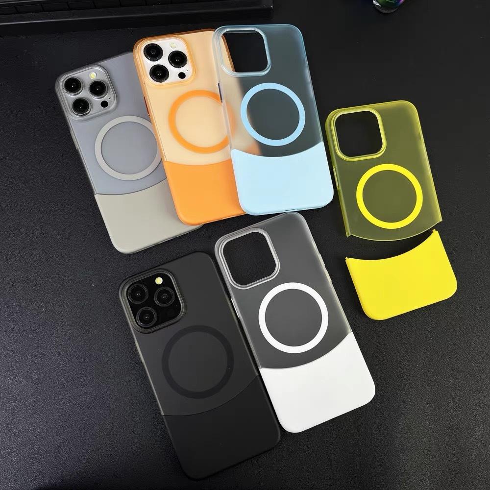 Applicable To iPhone11promax Matte Magnetic Mobile Phone Case Apple 11 Creative Up and Down Plug 2-in-1 PC Case 11