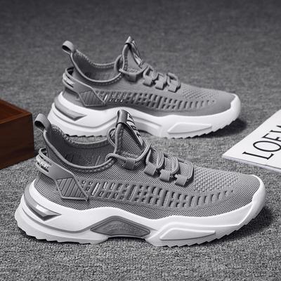 Scarpe sportive autunnali a trama volante da uomo scarpe da studente tendenza scarpe da corsa traspiranti