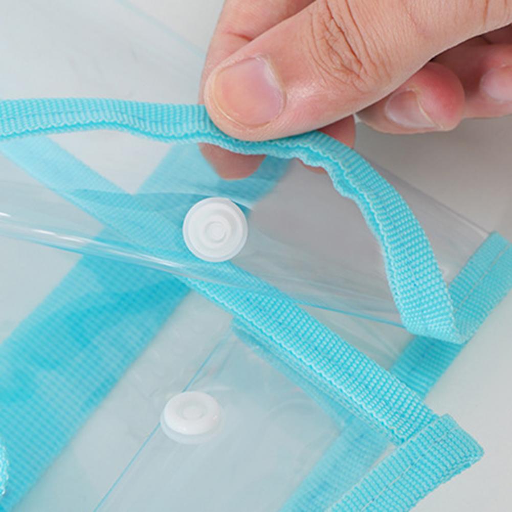 A4 Expandable File Folder With Snap Closure Transparent Plastic Waterproof Pouch Portable Documents Tote Bag For Office School