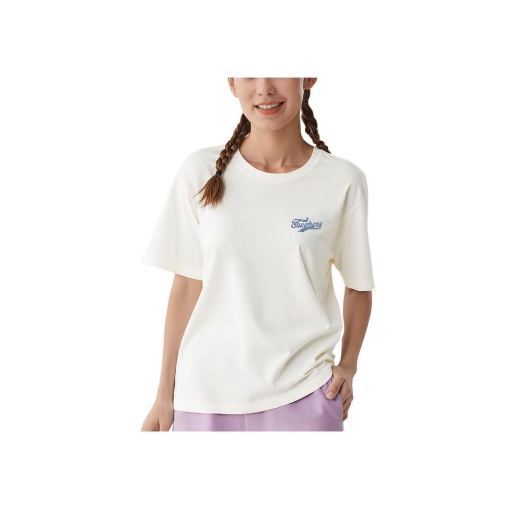 Skechers Sports Alliance Series Fashion Casual Classic Comfortable Short Sleeve T-Shirt Unisex Tops L225U199-0074