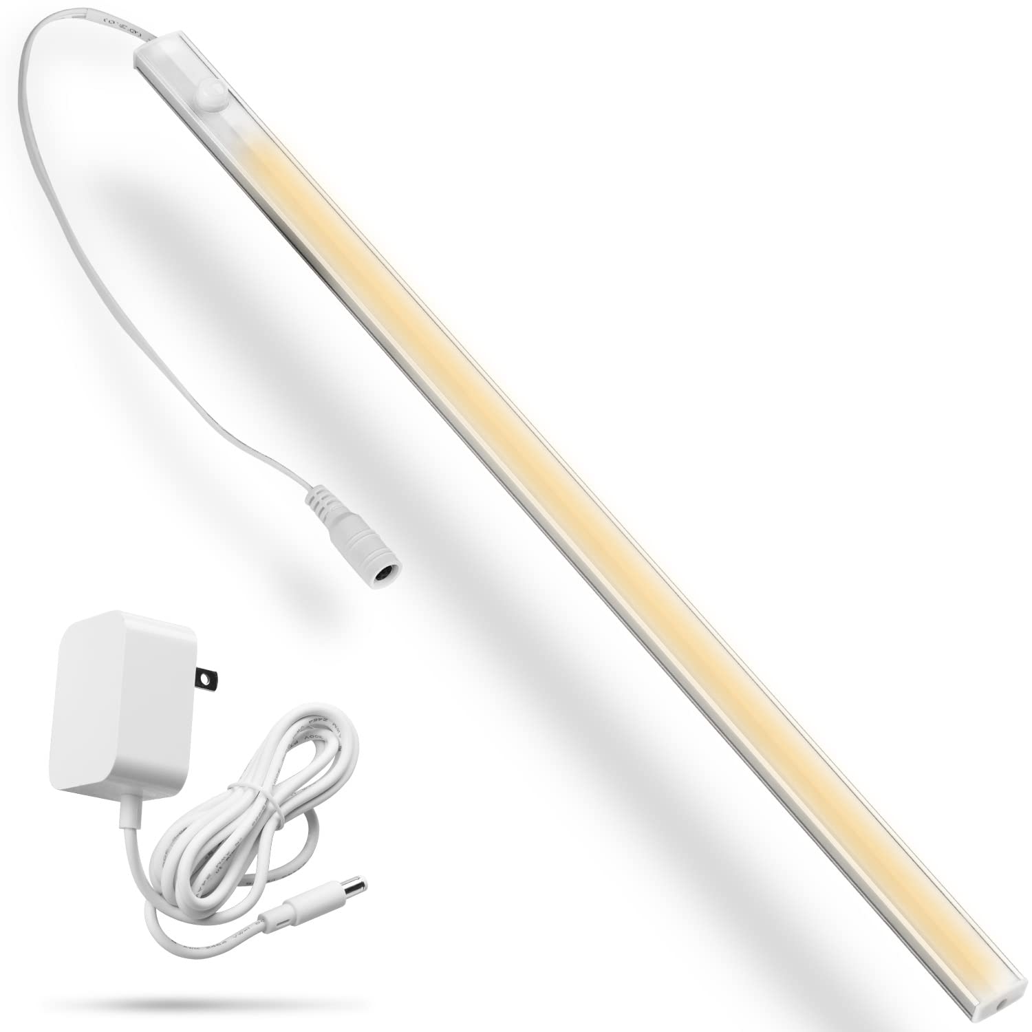 

LED Motion Sensor Bar AC for Light, 40cm, Bright, Slim, Thin, Powered, Magnetic, Indoors/Kitchen/Closet/Entryway/Bathroom (3000K/Warm White)
