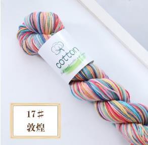50g/Roll 100% Cotton Hand-Dyed Gradient Yarn for DIY Hand Knitting Sweaters Scarf Soft Warm Multicolor Crocheting Yarn Thread