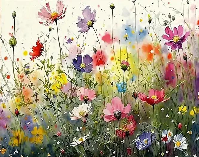 Flowers Number Painting Diy Painting Kit For Adults Paint By Numbers Canvas Acrylic Painting Custom Paint By Number Gift paint