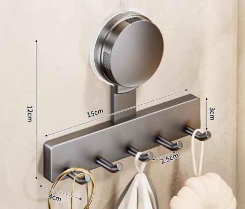 Suction Cup Hooks No Drill Bathroom Kitchen Wall Mount Hanger for Towels Coats Utensils Reusable Strong Grip On Tile Glass