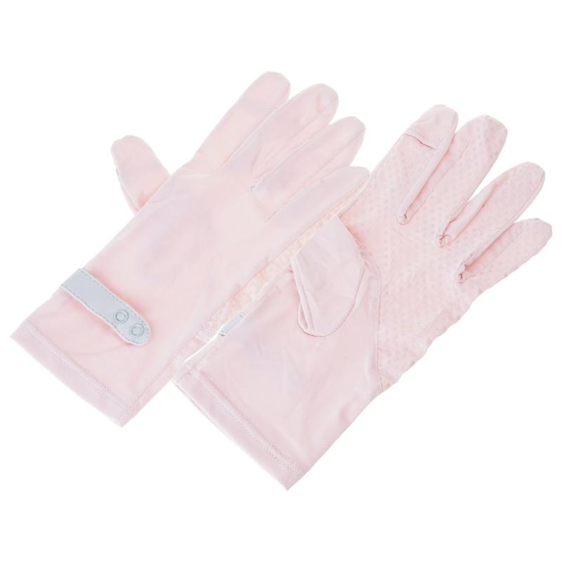 

Новые женские перчатки для верховой езды от солнца для защиты тонкие короткие для улицы ледяной шелк анти-УФ противоскользящие эластичные перчатки розовый