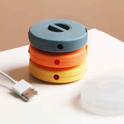 1Pc Rotatable Storage Box Data Cable Finishing Storage Box Multifunctional Desktop Wire Winder Storage Organizer For Home Dorm
