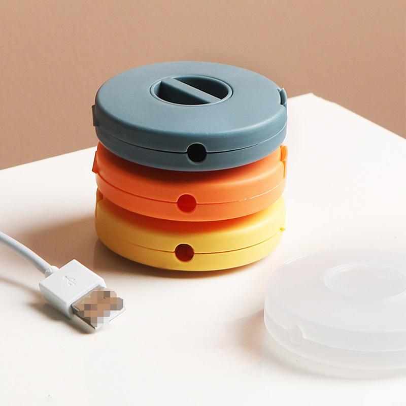 1 Peça Caixa de Armazenamento Giratória Caixa de Armazenamento para Acabamento de Cabo de Dados Organizador de Armazenamento Multifuncional para Mesa Enrolador de Fio para Casa Dormitório