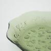 NARUMI Glass Plate Bowl Deep Dish Lucy Garden 23cm Olive Green Dishwasher Safe Simple Handmade UG1000-20OG