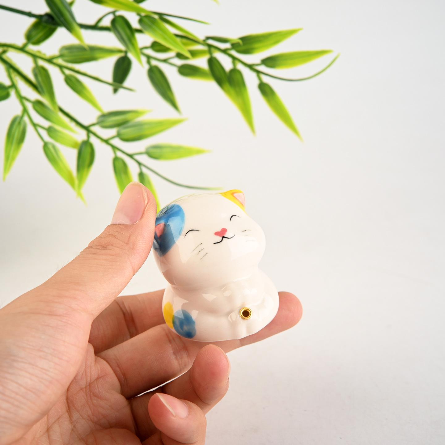 Adorable Kitten Ceramic Incense Holder - Indoor Stick Burner
