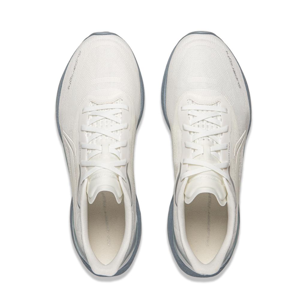 Li Ning Super Light 23 Cushioning Slip Resistant Abrasion Resistant Breathable Low top Casual Running Shoes Men's White ARBW017-18