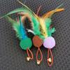 3/6pcs Replacement Cat Feather Toy Set Funny Teaser Stick Feather Replacement Head Interactive Kitten Pet Toy Cat Products