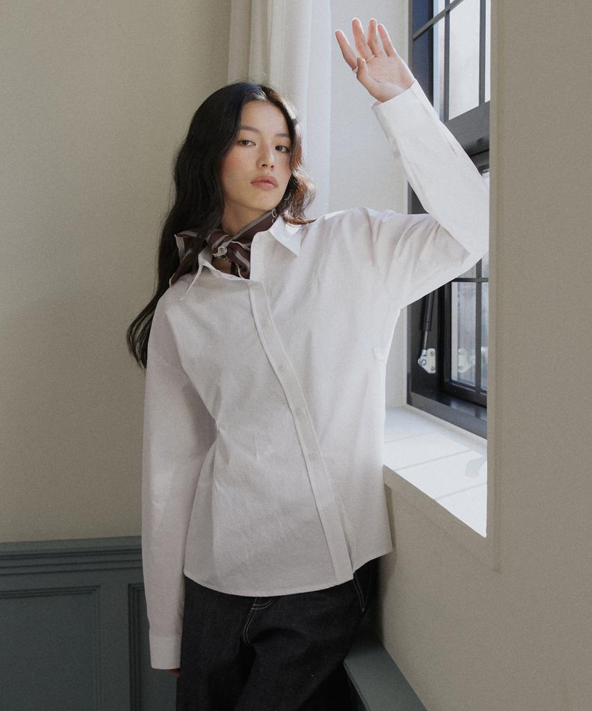 ROIROI Two-Way Button Shirt - White