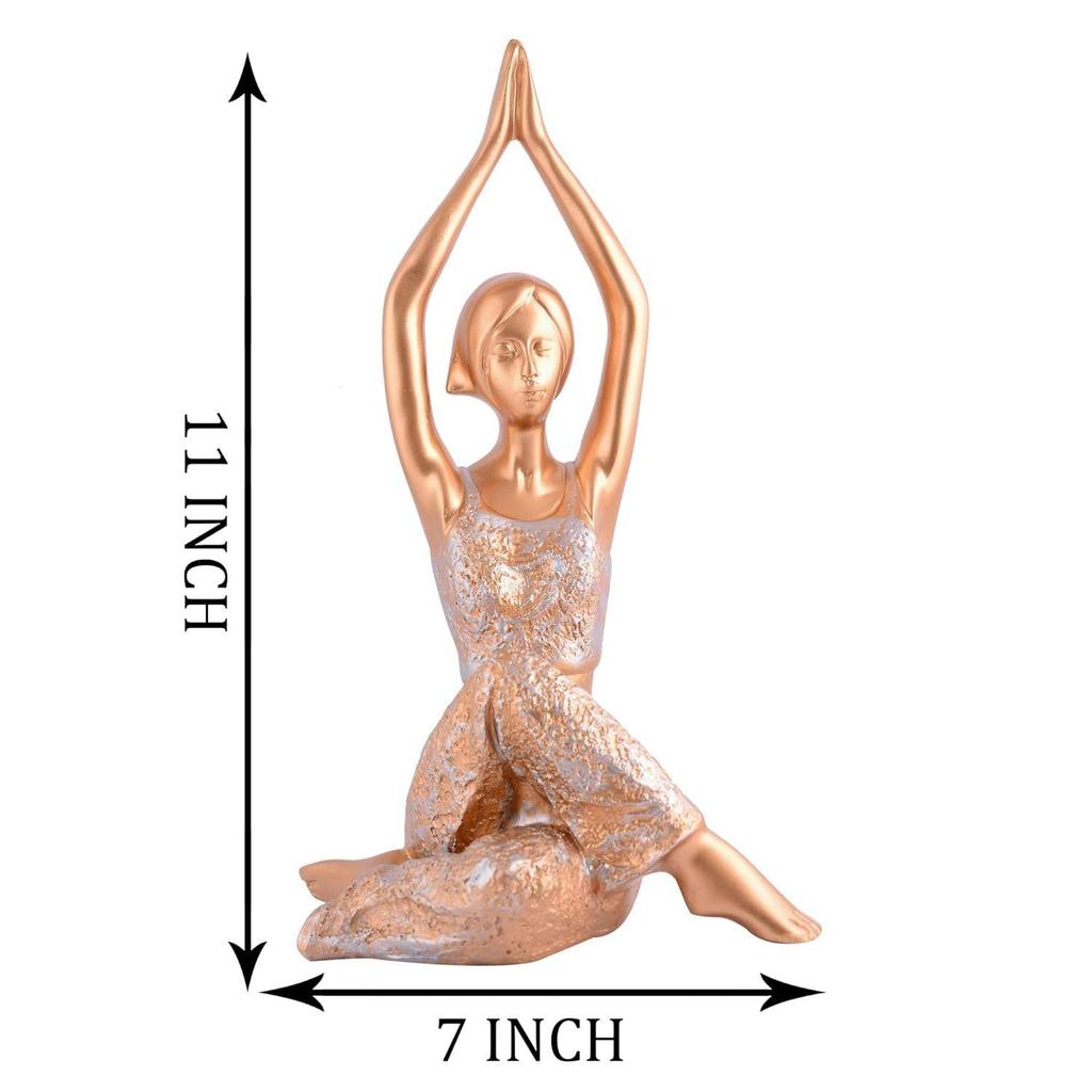 Zart Yoga Lady Home & Office Decor Showpiece