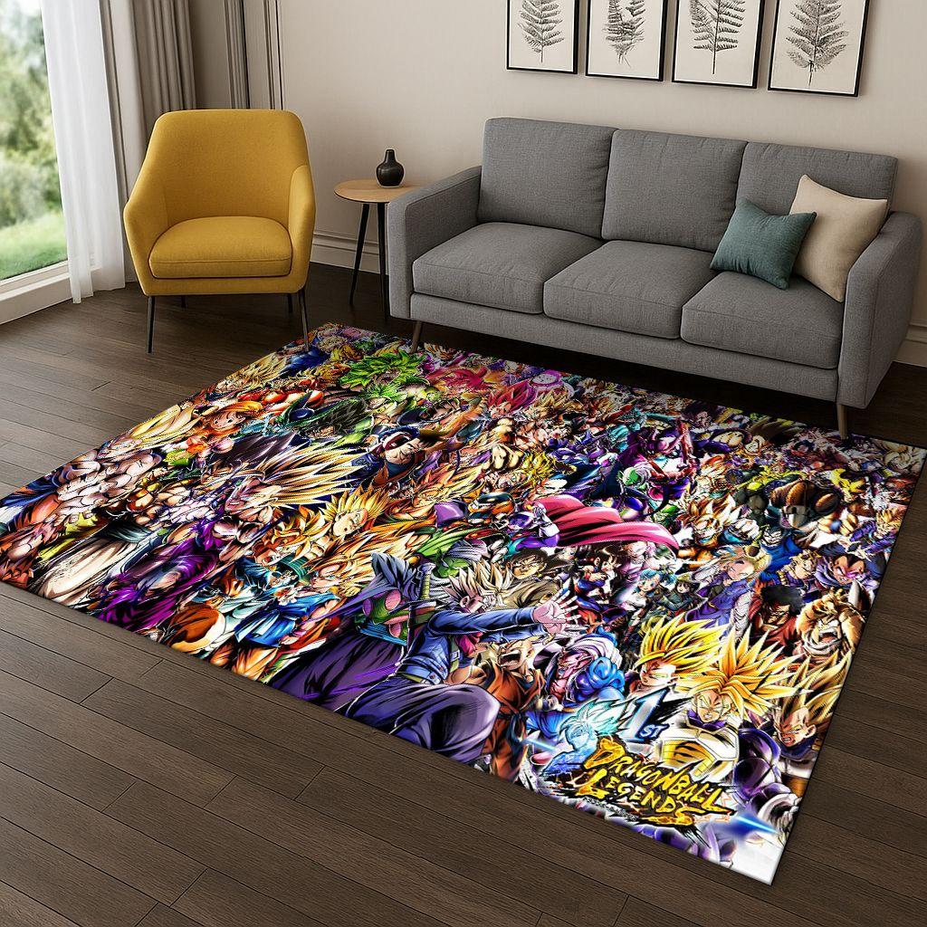 Classic Anime D-Dragon B-Ball Cartoon Carpet Rug for Bedroom Living Room Sofa Doormat Home Decor,kid Game Area Rug Non-slip Gift