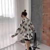 Hong Kong-Style Floral Chiffon Shirt for Women - Long Sleeve, Loose Fit, Versatile Outerwear for Spring and Autumn