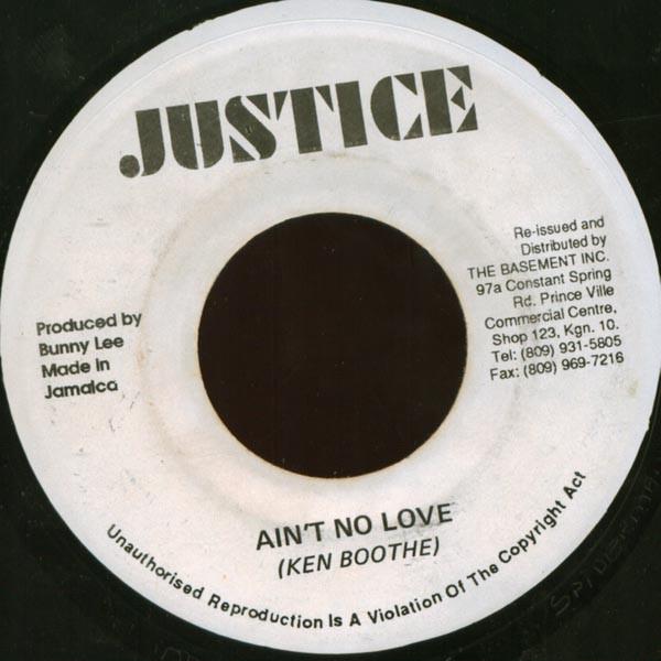 

7-дюймовая пластинка KEN BOOTHE - Ain t No Love / It s Gonna Take A M NONE Justice Ямайский Регги, Ска и Даб Б/У
