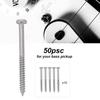 Pack of 50 Pickup Screws for JB Basses. High-quality, Rust-resistant, and Durable Pickup Mounting Screws.