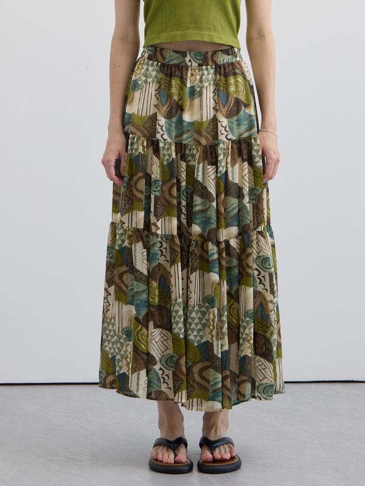 PAIGEFLYNN Bohemian Tiered Skirt_N6Bsk007C