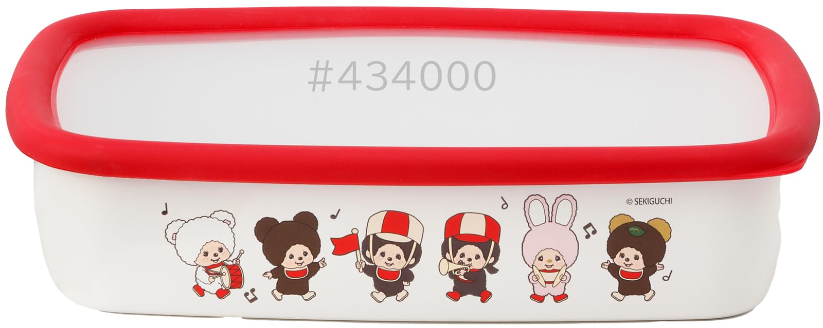 

Контейнер Fuji Enamel Monchhichi Неглубокий Прямоугольный Парад MN50AL, Большой, 1.6 л, Давайте! Шаблон, белый