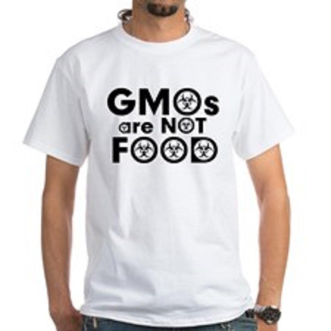 Anti GMO BIOHAZARD GMOs are not food Monsanto Orgainic Vegan Vegetarian t shirt XL