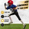 HANDLANDY Kids football gloves, new material high viscosity, comfortable, soft and durable, pure black American football gloves