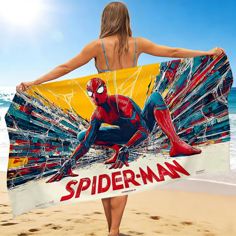 1Pc Spiderman Web Shadows Beach Towel Quick Dry Multiuse For Beach Pool Gym Yoga Home Travel Christmas Halloween Xmas Gift S1144