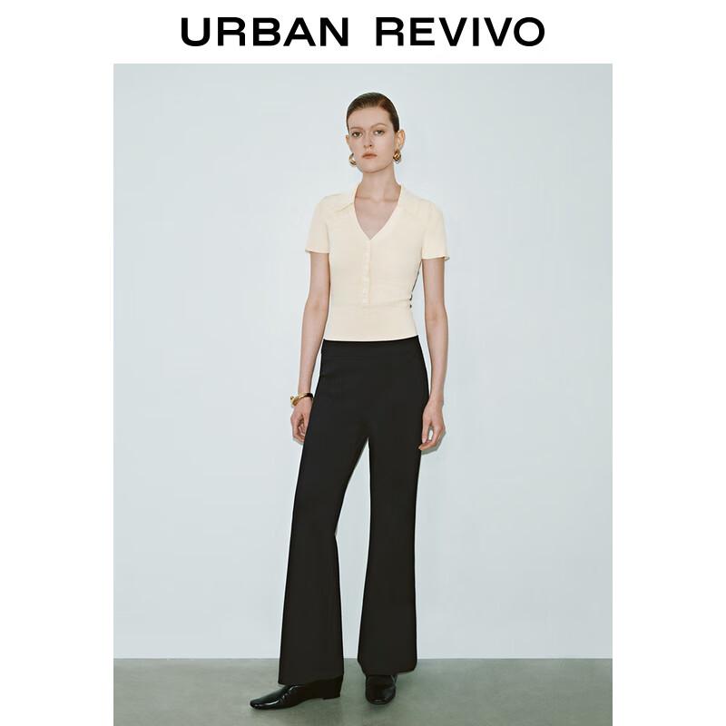 UR Women's Modern Patchwork Short-Sleeve Knit Top