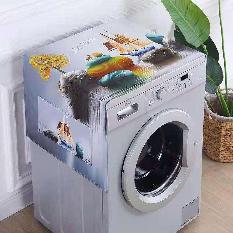 

Чехол для стиральной машины, полотенце, пылезащитный чехол, водонепроницаемый маслостойкий чехол для домашнего холодильника, пылезащитный чехол для микроволновой печи 55*135cm