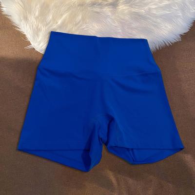 Yoga Shorts Slim Fit High Elasticity Tummy Control Seamless Quick Dry Anti-exposure Butt