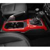 JeCar Interior Gear Shift Cup Holder Panel Cover Trim Fit for Jeep Wrangler JL JLU Gladiator JT 2018-2024 2025+ (Red)
